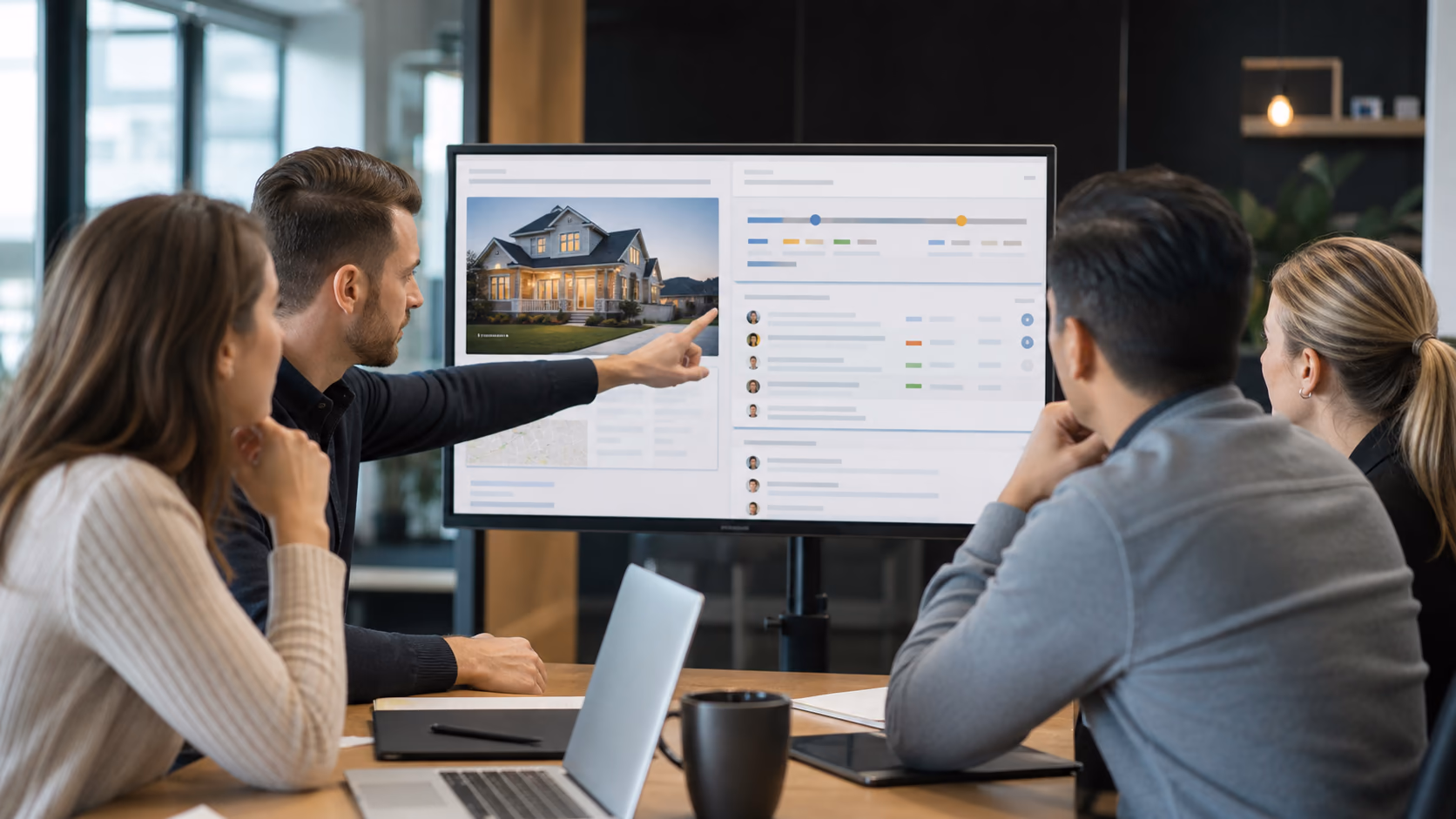 A US brokerage team reviewing a delayed property listing record with seller instructions, release timing, and approval notes on a shared screen